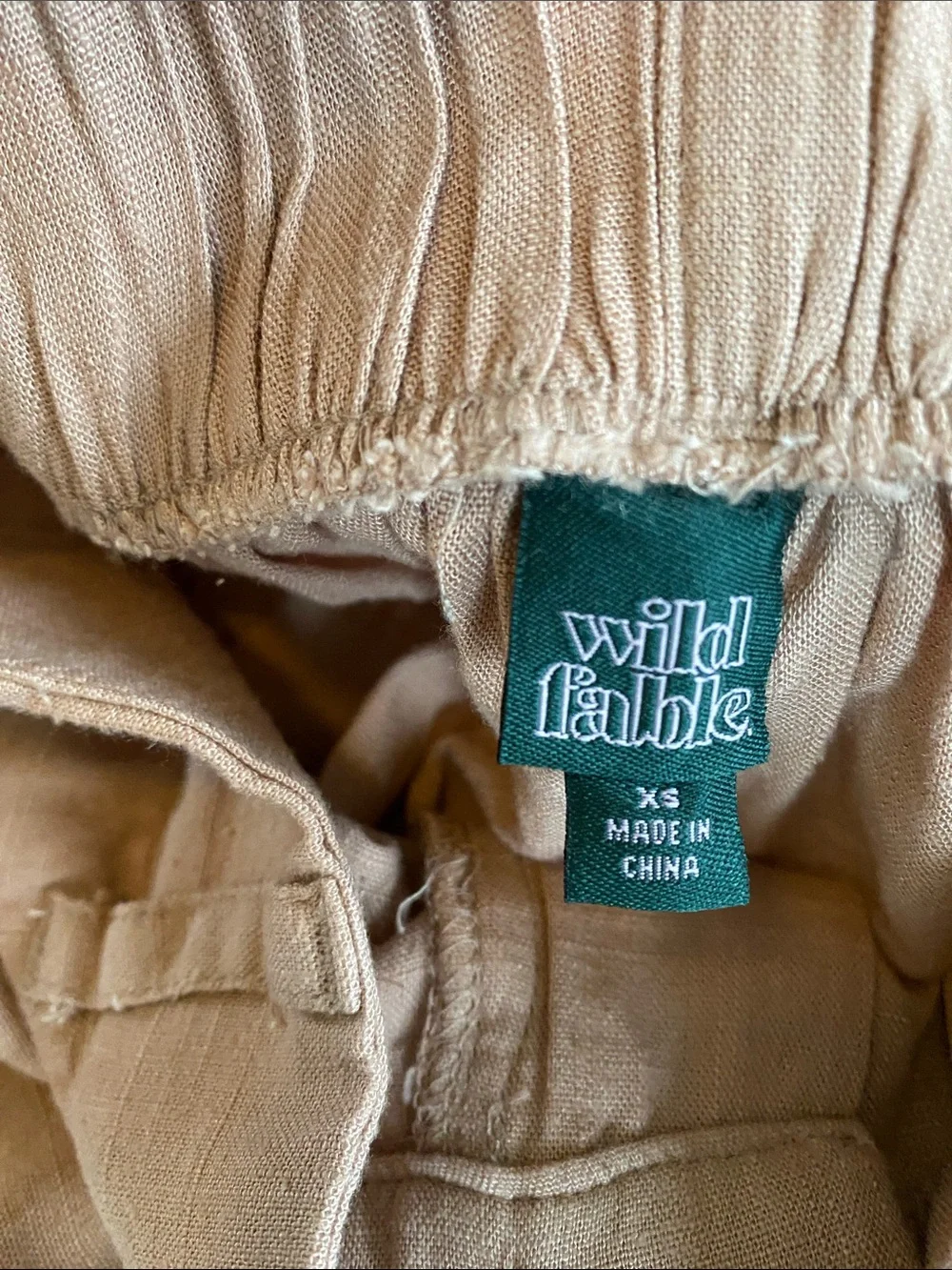 wild fable Wide-Leg High-Rise Pants in Light Brown